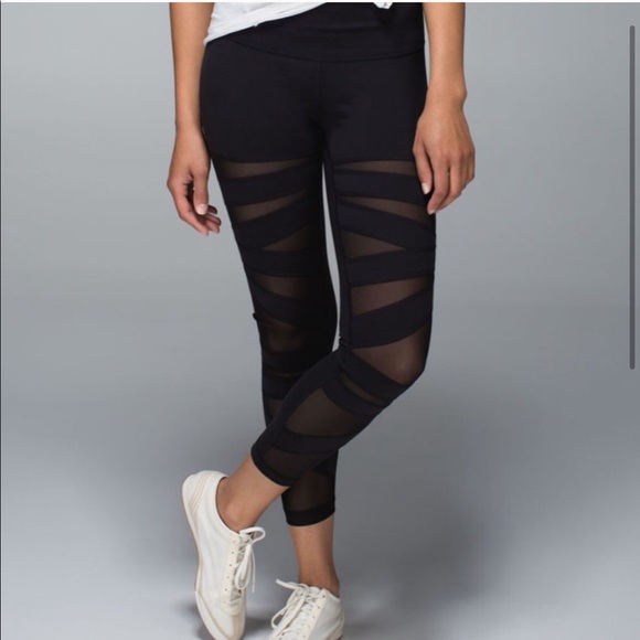 lululemon athletica Pants - Ultra Rare Lululemon High Times Tech Mesh Leggings Pants Sz 6 EUC